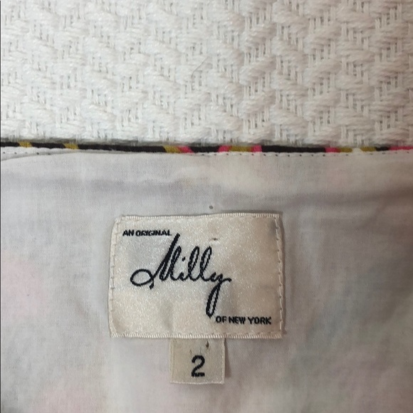 Milly Miniskirt Pink Brown White Baroque Embossed - Picture 3 of 6